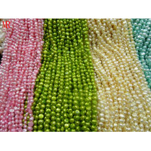 7-8mm AA Nugget Multi-Color Pearl Strands